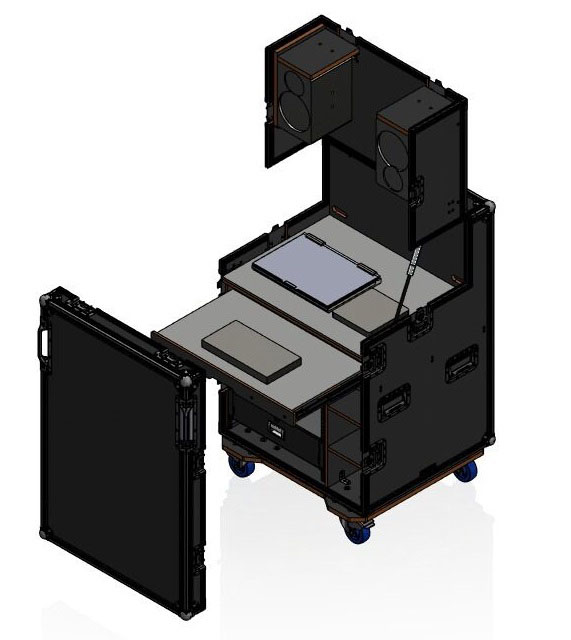 Mobile Recording Workstation Road Case