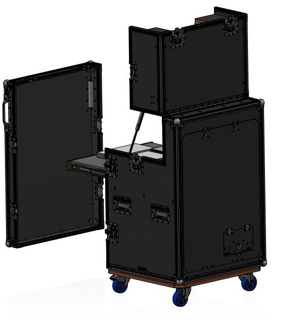 Mobile Recording Workstation Road Case