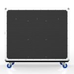 Workstation Road Case For Storage Crates, Removable Front Lid With Leg, Gas Strut Top Lid