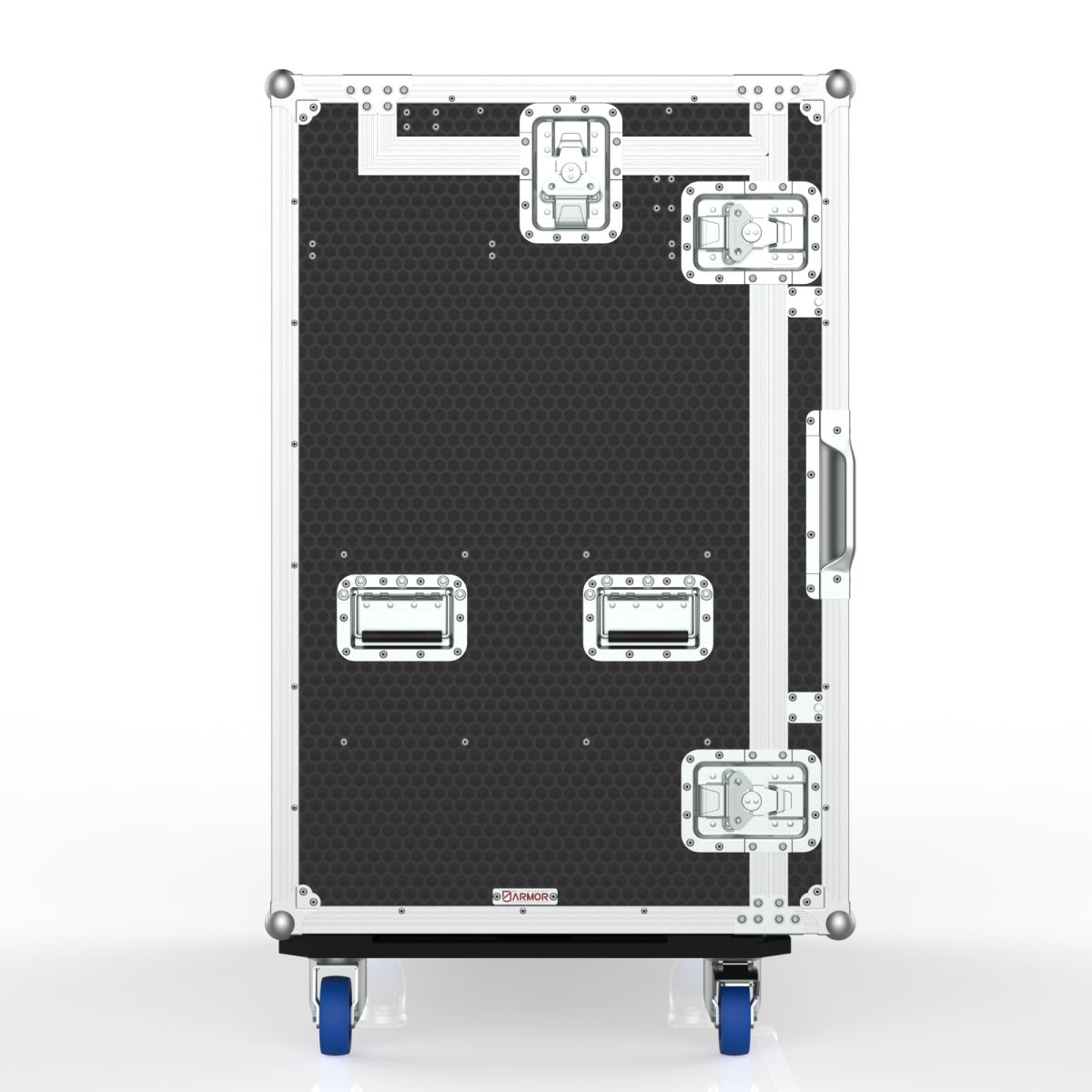 Workstation Road Case For Storage Crates, Removable Front Lid With Leg, Gas Strut Top Lid