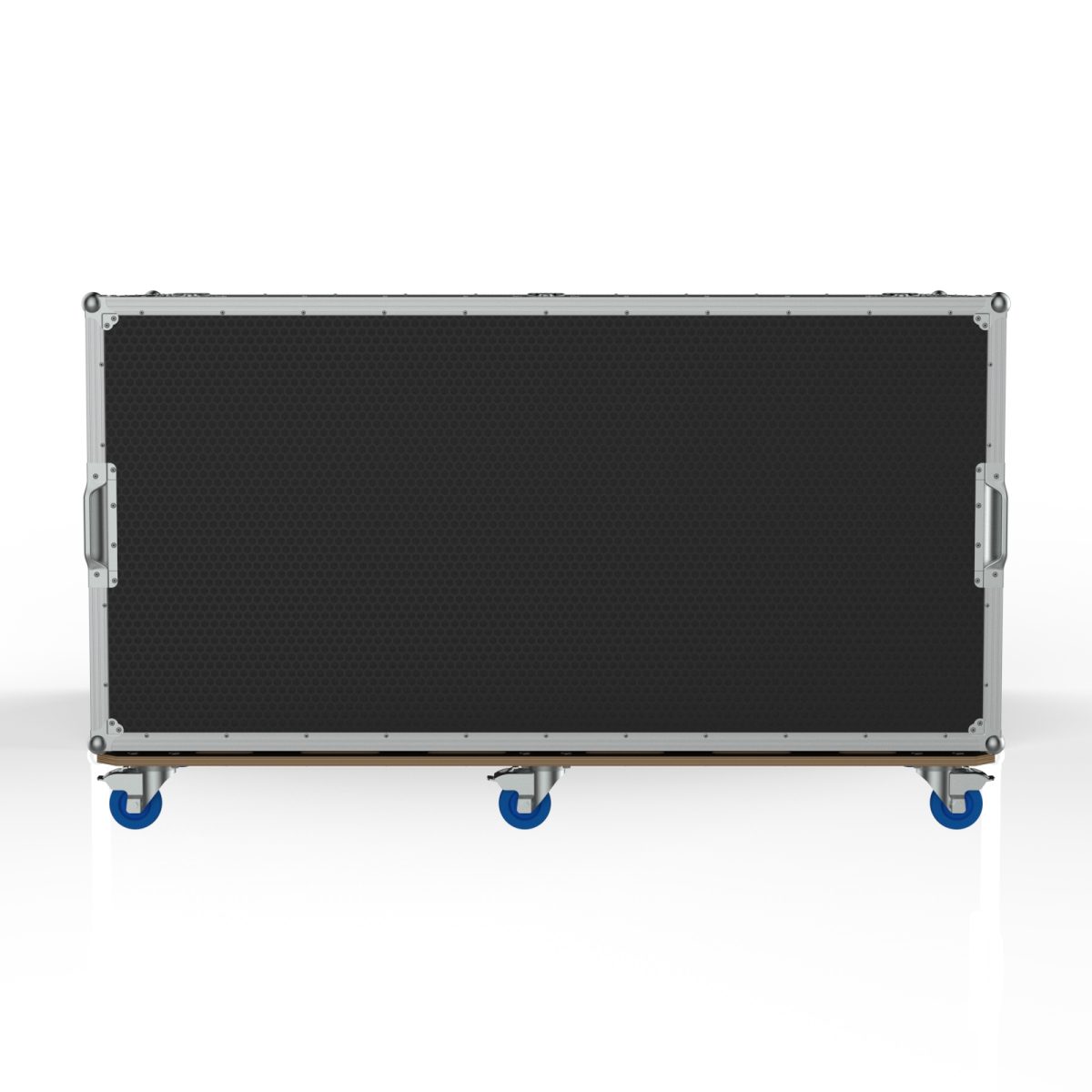 VISION PRODUCTION FLYPACK WORK STATION ROAD CASE WITH MOTORIZED LIFT FOR 6 MONITORS, PULL OUT TRAYS