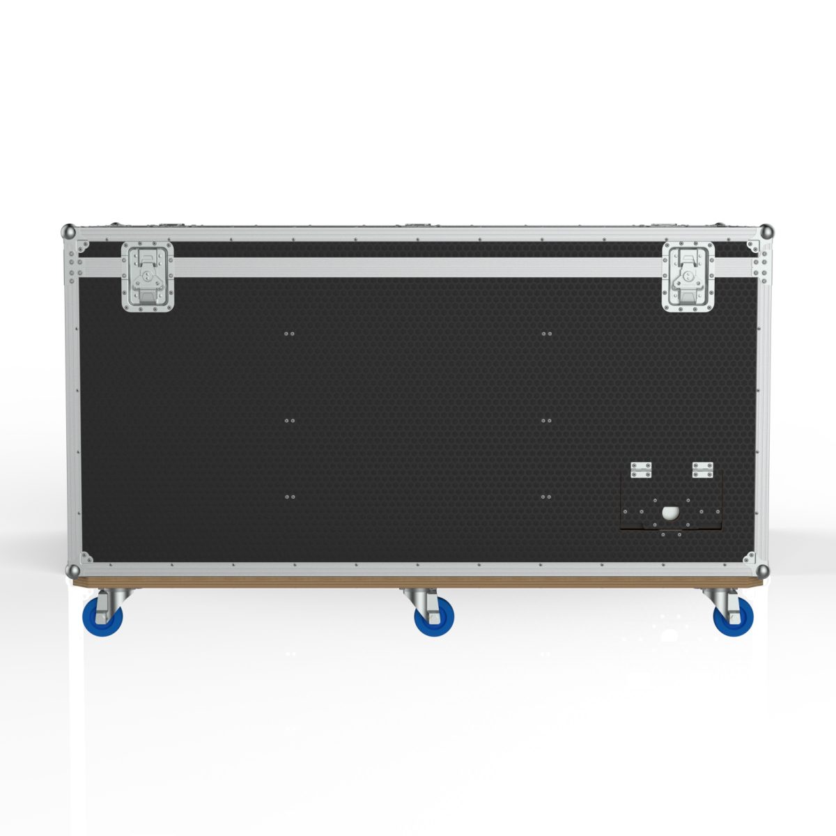 VISION PRODUCTION FLYPACK WORK STATION ROAD CASE WITH MOTORIZED LIFT FOR 6 MONITORS, PULL OUT TRAYS