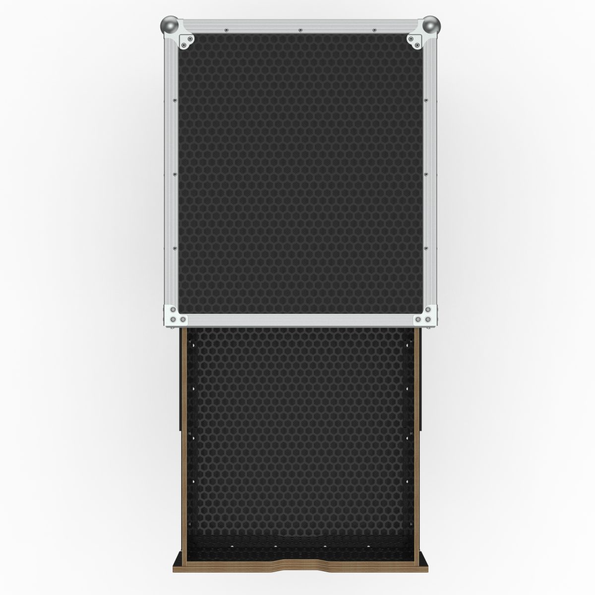 Drawer Case With Front Removable Lid, Door And 2 Drawers