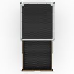 Drawer Case With Front Removable Lid, Door And 2 Drawers