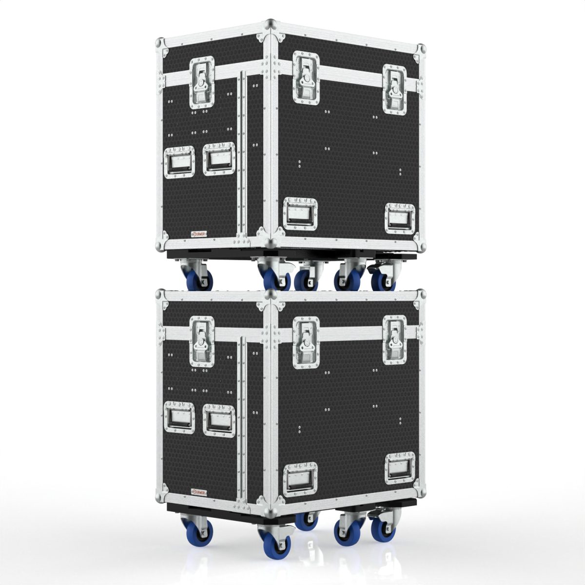 a pair of boxes on wheels