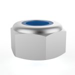 Nylon Insert Nyloc Lock Hex Nut, Metric M6