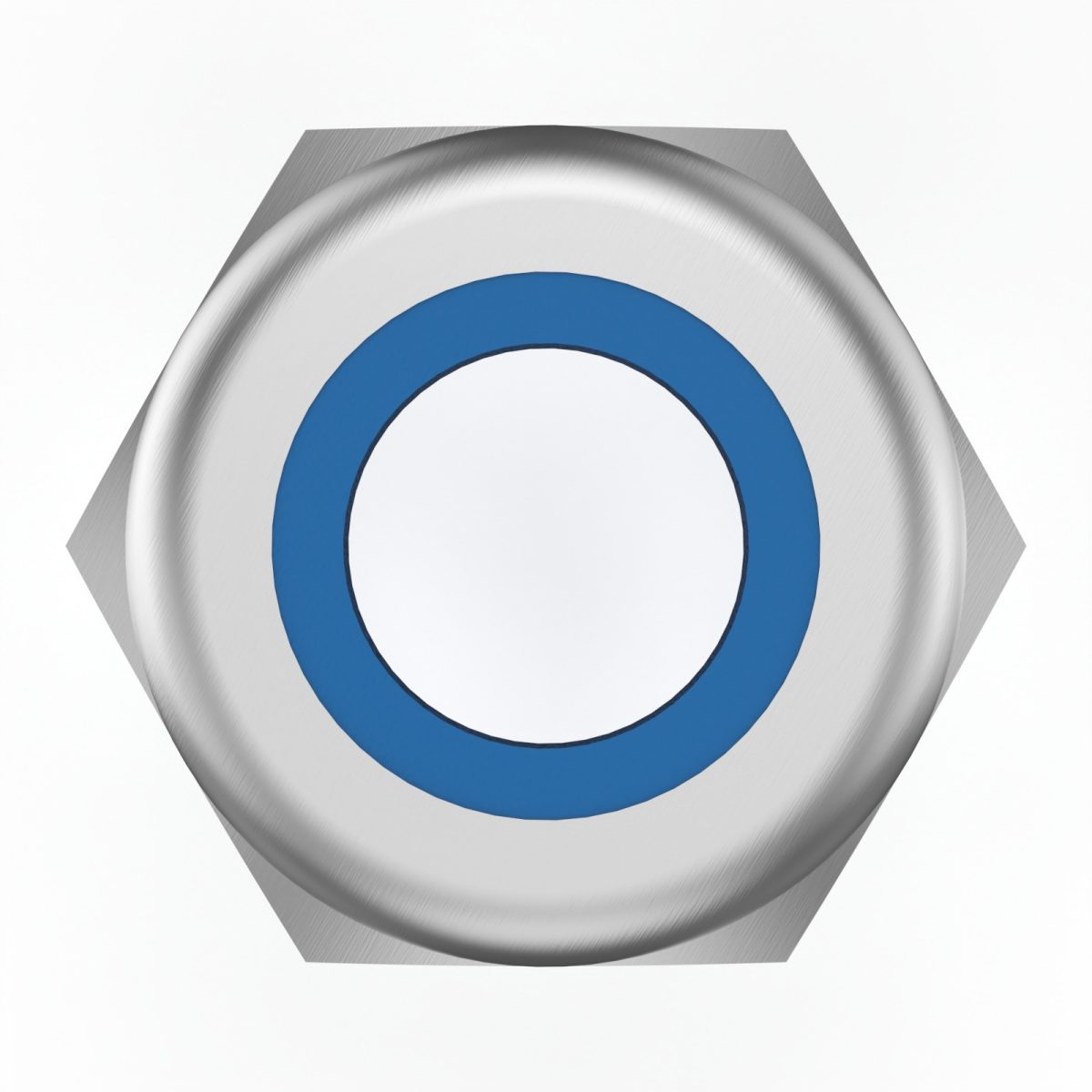 Nylon Insert Nyloc Lock Hex Nut, Metric M6