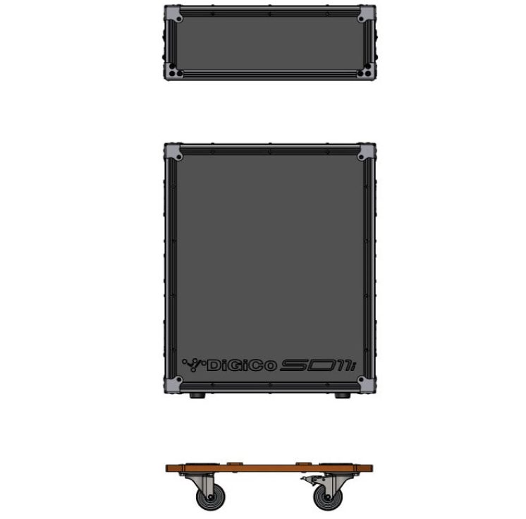 Flight Case with Removable Caster Board