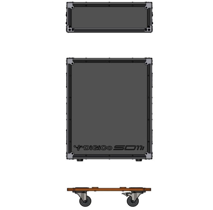 MIXR-DIGI-SD11I-F 6 Flight Case with Removable Caster Board